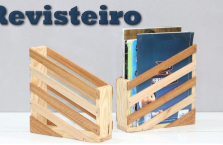 Revisteiro organizador – Reciclagem de madeira