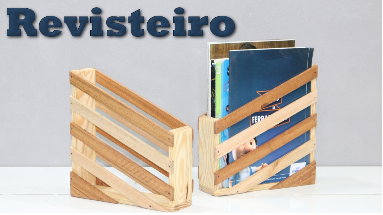 Revisteiro organizador – Reciclagem de madeira