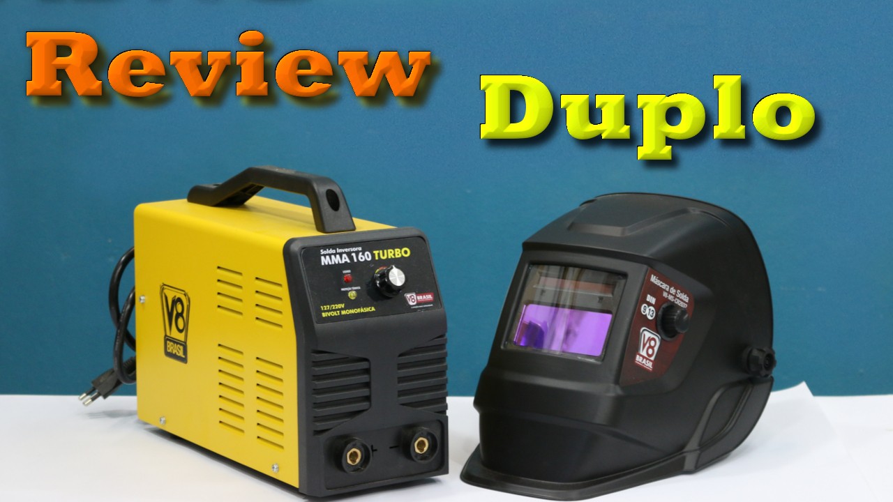 Inversora Combat 160 Turbo e máscara de solda V8 Brasil – Review