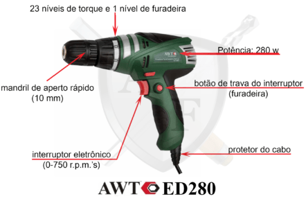 Parafusadeira elétrica AWT ED280 – Review